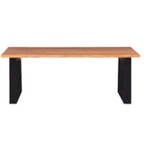 Coffee Table Solid Acacia Wood 110x60x40 cm - Side View