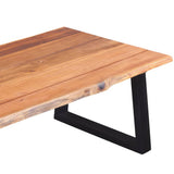 Coffee Table Solid Acacia Wood 110x60x40 cm - Rear View
