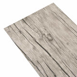 Flooring Planks 18 pcs Grey 5.26 m² PVC - Side View