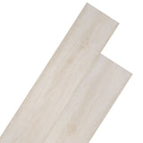 Non Self-adhesive PVC Flooring Planks 5.26 m² 2 mm Oak Classic White