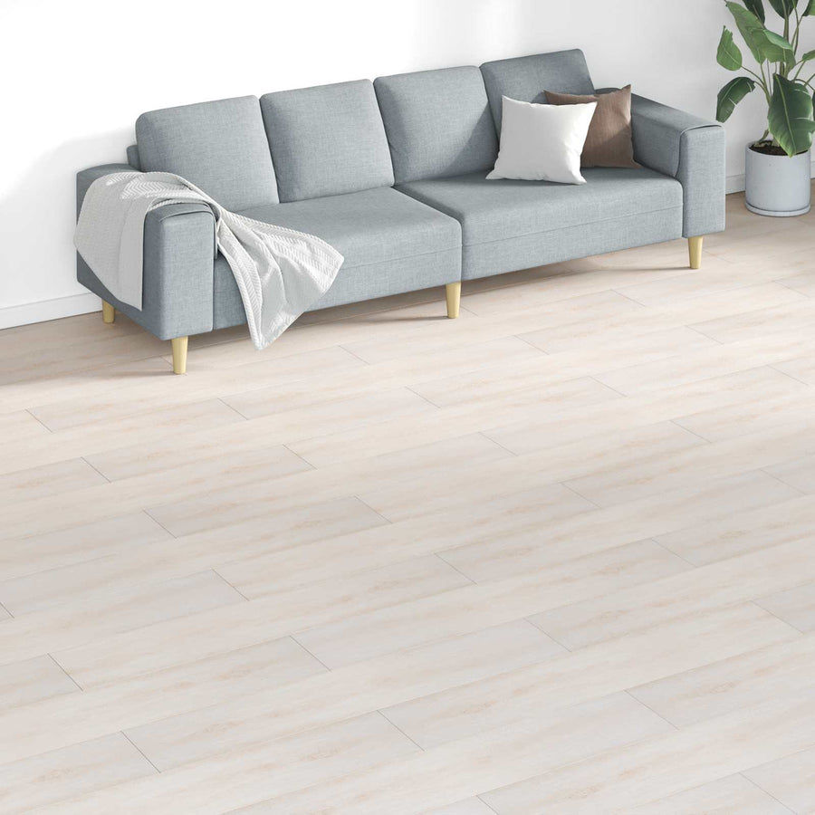 Flooring Planks Oak classic white 5.26 m² 18 pcs PVC