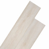 Flooring Planks 18 pcs White 5.26 m² PVC - Front View