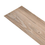 Non Self-adhesive PVC Flooring Planks 5.26 m² 2 mm Oak Brown - Front View