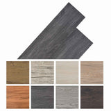Flooring Planks 18 pcs Black and White 5.26 m² PVC - Low Angle