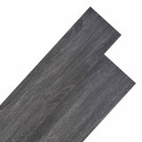 Flooring Planks 18 pcs Black and White 5.26 m² PVC - Front View