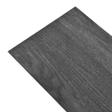 Flooring Planks 18 pcs Black and White 5.26 m² PVC - Side View