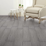 Non Self-adhesive PVC Flooring Planks 5.26 m² 2 mm Dark Grey - Top-Down View