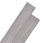 Flooring Planks Dark Grey 5.26 m² 18 pcs PVC