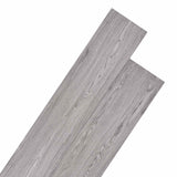 Flooring Planks 18 pcs Dark Grey 5.26 m² PVC - Front View