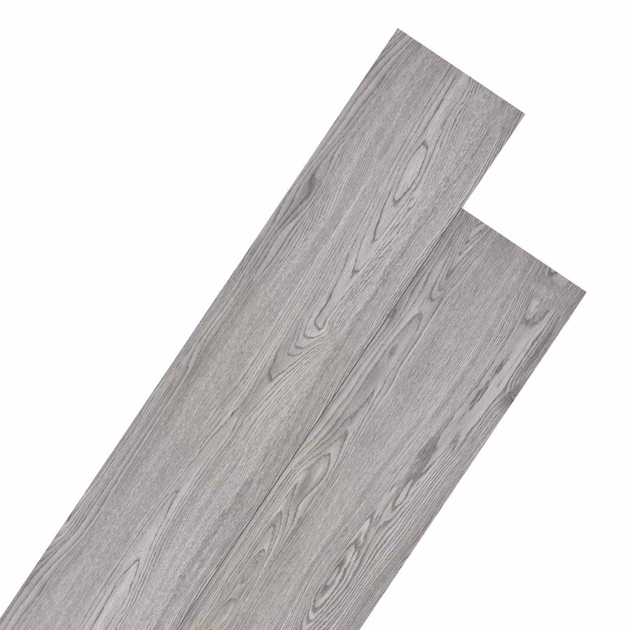 Flooring Planks Dark Grey 5.26 m² 18 pcs PVC