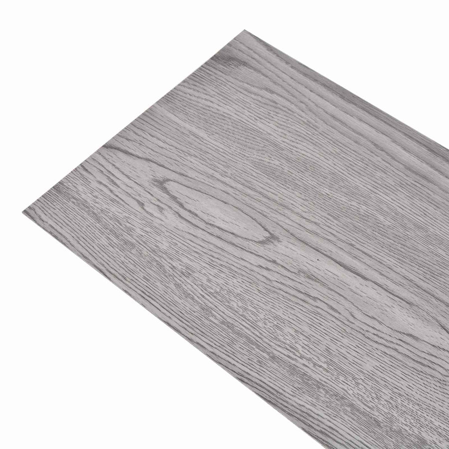 Flooring Planks Dark Grey 5.26 m² 18 pcs PVC