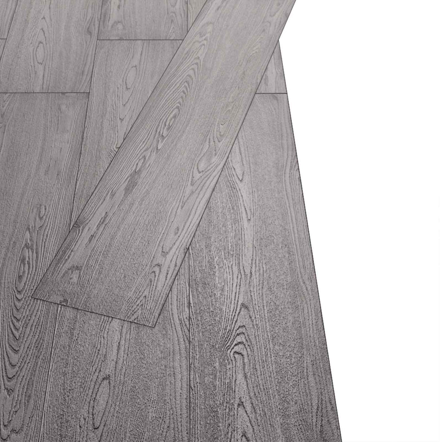 Flooring Planks Dark Grey 5.26 m² 18 pcs PVC