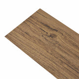 Flooring Planks 36 pcs Walnut Brown 5,02 m² PVC - Side View