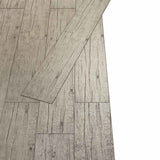 Flooring Planks 5,02 m² 36 pcs PVC Washed Oak - Top-Down View