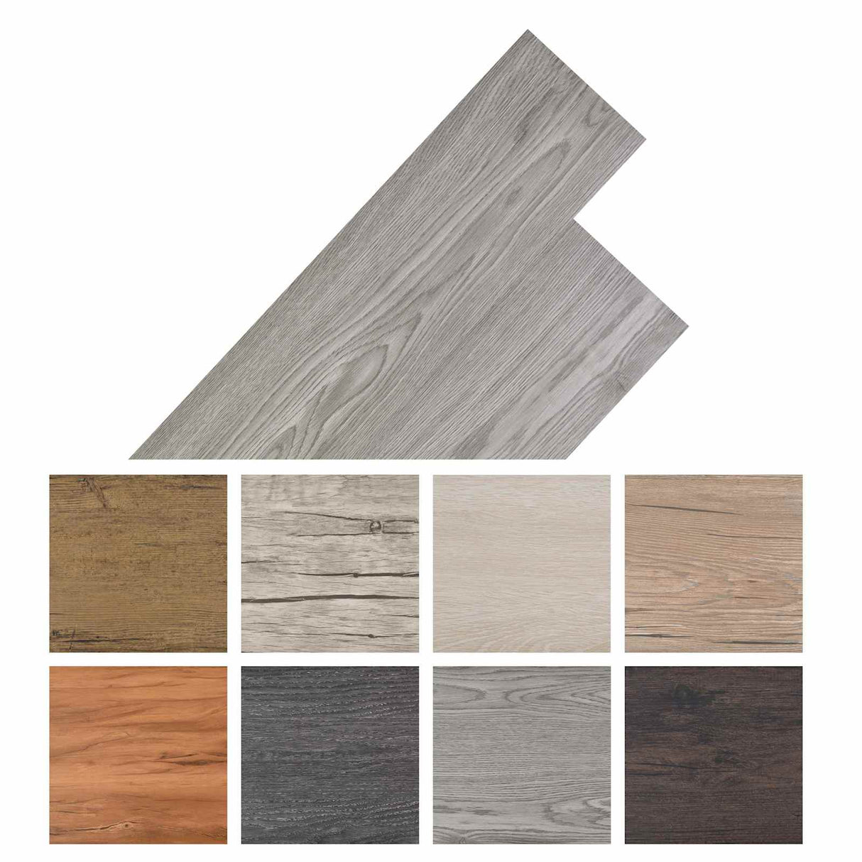 Flooring Planks 36 pcs Dark Grey 5,02 m² PVC