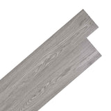 Flooring Planks 36 pcs Dark Grey 5,02 m² PVC - Front View