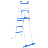 Above-Ground Pool Safety Ladder with 3 Steps 107 cm - Top-Down View