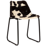 Dining Chairs 2 pcs Genuine Goat Leather - Rear View