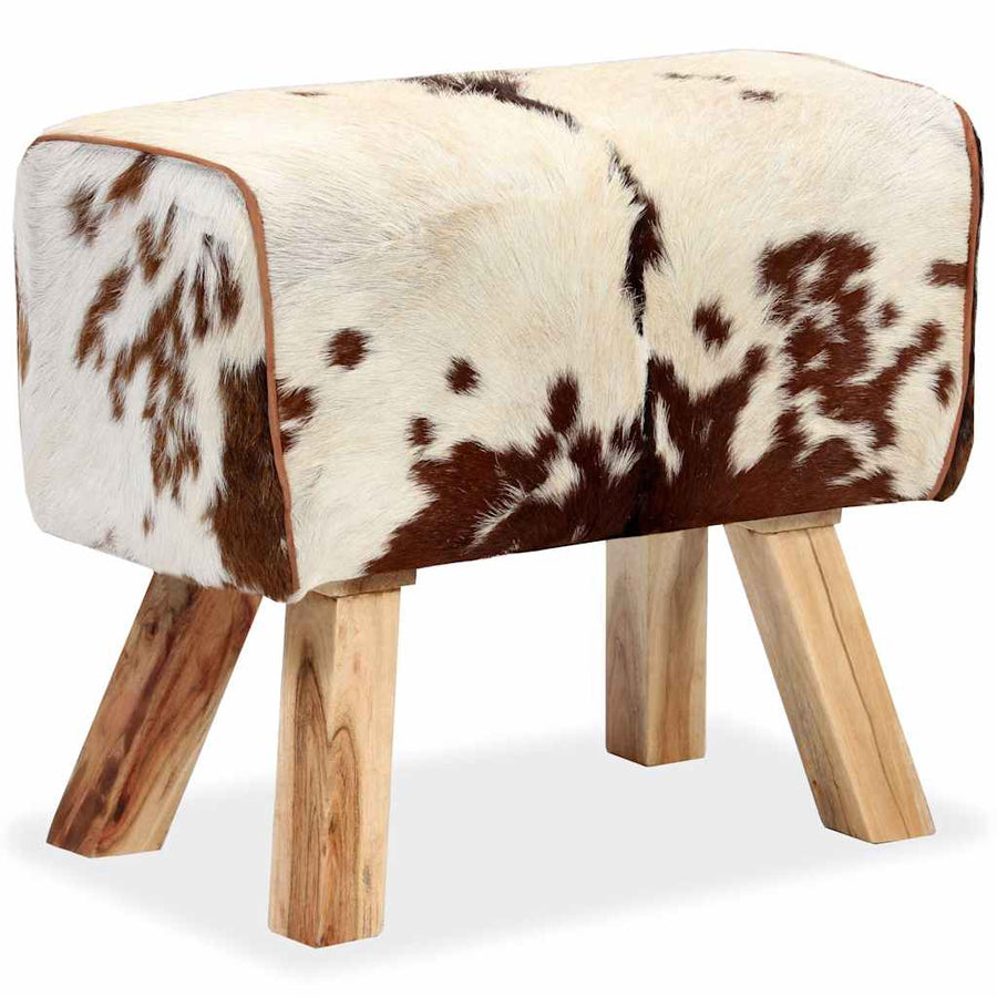 Stool Genuine Goat Leather 60x30x50 cm