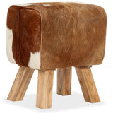Stool Genuine Goat Leather 40x30x45 cm - Extra Image