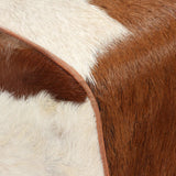 Stool Genuine Goat Leather 40x30x45 cm - Side View