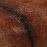 Stool Genuine Goat Leather 40x30x45 cm - Rear View