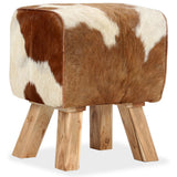 Stool Genuine Goat Leather 40x30x45 cm