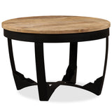 Coffee Table Solid Rough Mango Wood 60x40 cm - Side View