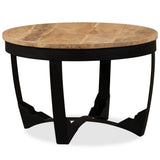 Coffee Table Solid Rough Mango Wood 60x40 cm - Top-Down View