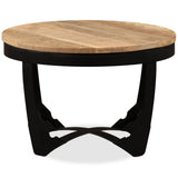 Coffee Table Solid Rough Mango Wood 60x40 cm - Low Angle