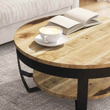 Coffee Table 65 cm Solid Rough Mango Wood
