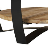 Coffee Table 65 cm Solid Rough Mango Wood - Low Angle