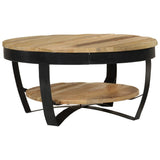 Coffee Table 65 cm Solid Rough Mango Wood - Extra Image