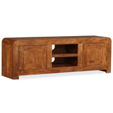 TV Cabinet Solid Wood with Honey Finish 120x30x40 cm - Front View