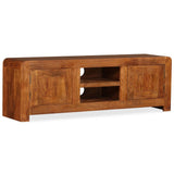 TV Cabinet Solid Wood with Honey Finish 120x30x40 cm - Top-Down View