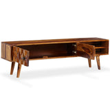 TV Cabinet Solid Acacia Wood 140x30x40 cm - Front View