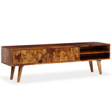 TV Cabinet Solid Acacia Wood 140x30x40 cm - Extra Image