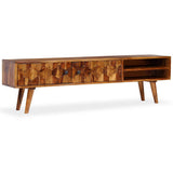 TV Cabinet Solid Acacia Wood 140x30x40 cm - Extra Image