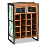 Wine Rack for 16 Bottles Solid Reclaimed Wood - Extra Image