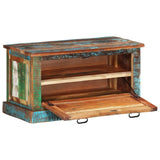 Shoe Storage Bench Solid Reclaimed Wood - 45-Degree Angle