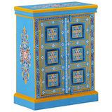 Sideboard Solid Mango Wood Turquoise Hand Painted - Extra Image