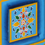 Sideboard Solid Mango Wood Turquoise Hand Painted - Extra Image