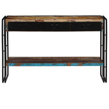 Console Table Solid Reclaimed Wood 120x30x76 cm - Front View