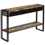 Console Table Solid Reclaimed Wood 120x30x76 cm - Low Angle