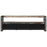 TV Cabinet Solid Reclaimed Wood 120x30x40 cm - Front View