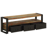 TV Cabinet Solid Reclaimed Wood 120x30x40 cm - 45-Degree Angle