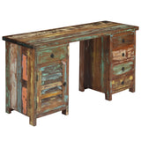 Pedestal Desk Solid Reclaimed Wood 140x50x77 Cm