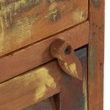 Pedestal Desk Solid Reclaimed Wood 140x50x77 Cm