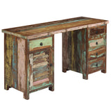 Pedestal Desk Solid Reclaimed Wood 140x50x77 Cm