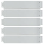 Lawn Fences 5 pcs Galvanised Steel 100x19 cm